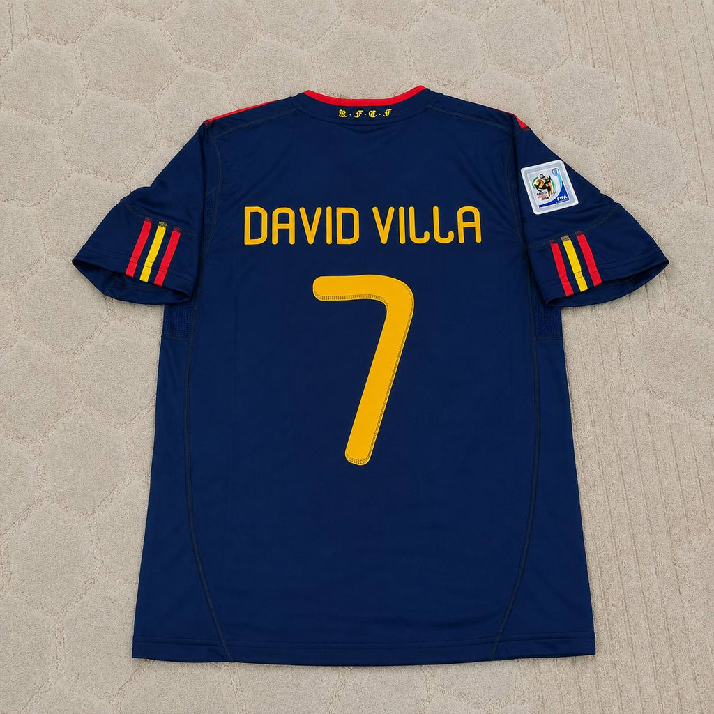 David Villa #7 - Spain Away 2010 World Cup Final Retro Jersey Trikot Maillot Camiseta