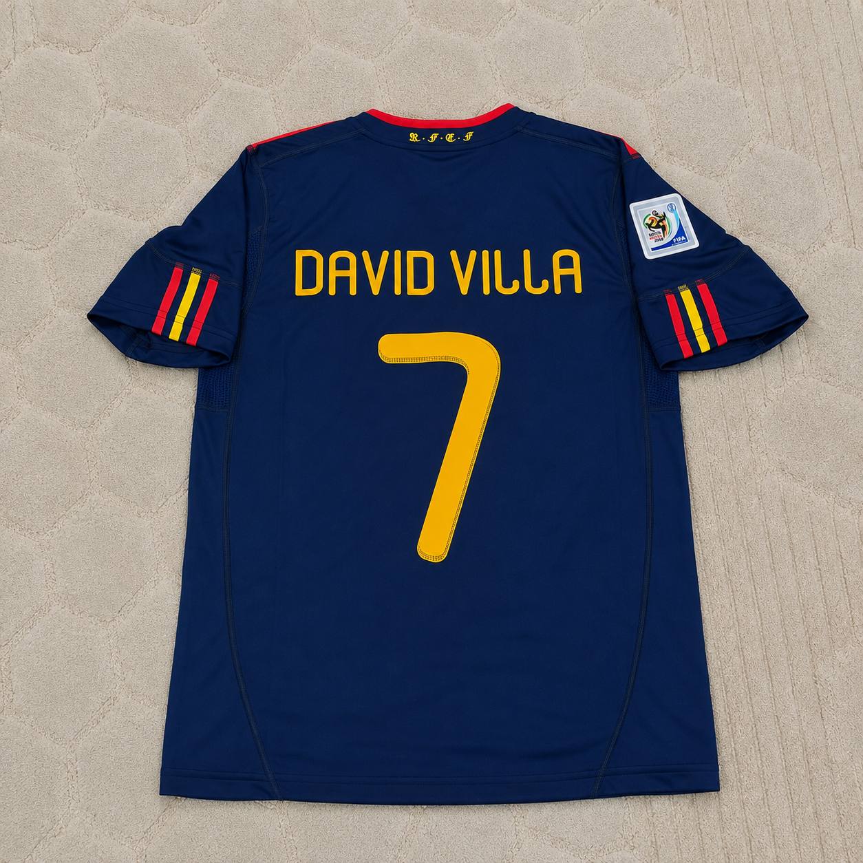 David Villa #7 - Spain Away 2010 World Cup Final Retro Jersey Trikot Maillot Camiseta