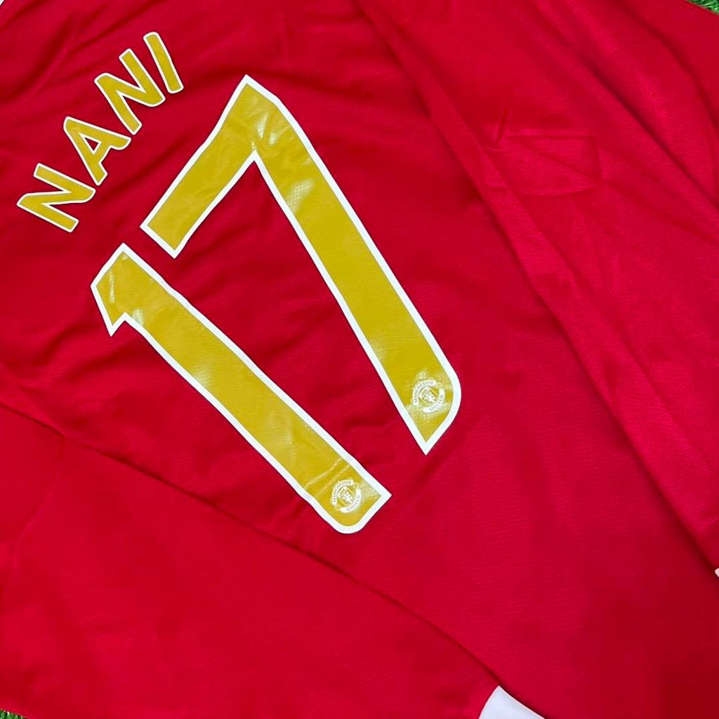 Luis Nani #17 Manchester United 2006 2007 Red Golden Jersey Trikot
