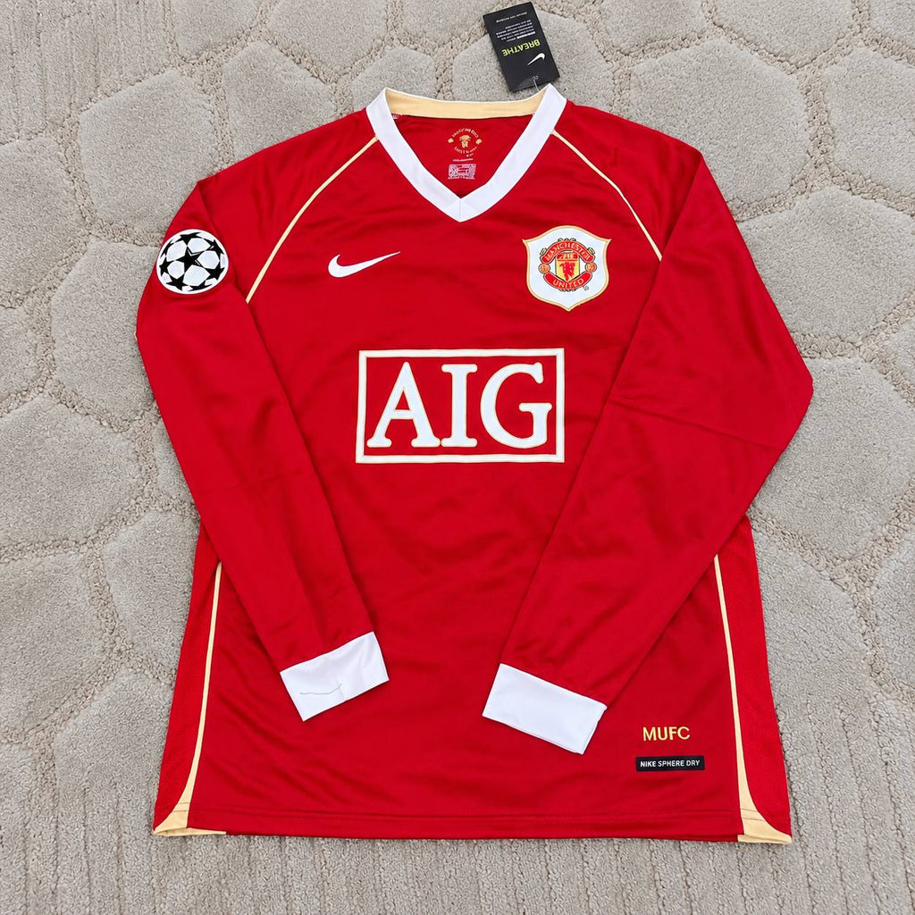 Ole Gunnar Solskjær #20 Manchester United 2006 2007 Red Golden Jersey Trikot