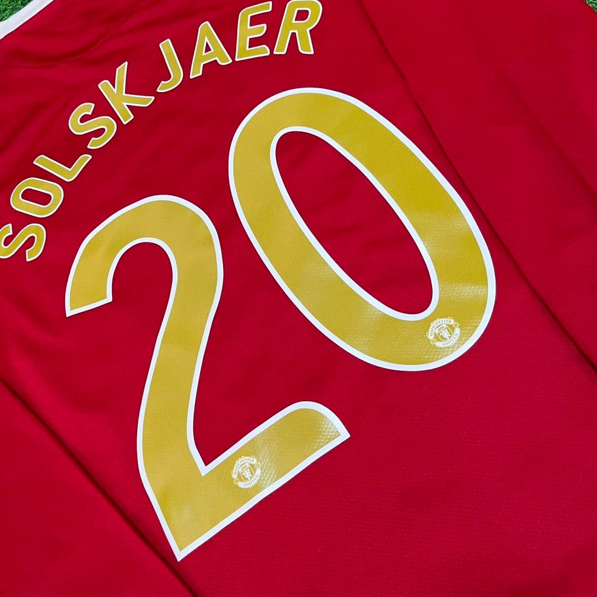 Ole Gunnar Solskjær #20 Manchester United 2006 2007 Red Golden Jersey Trikot
