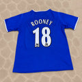 Wayne Rooney #18 Everton Fc Blue Retro Football Jersey