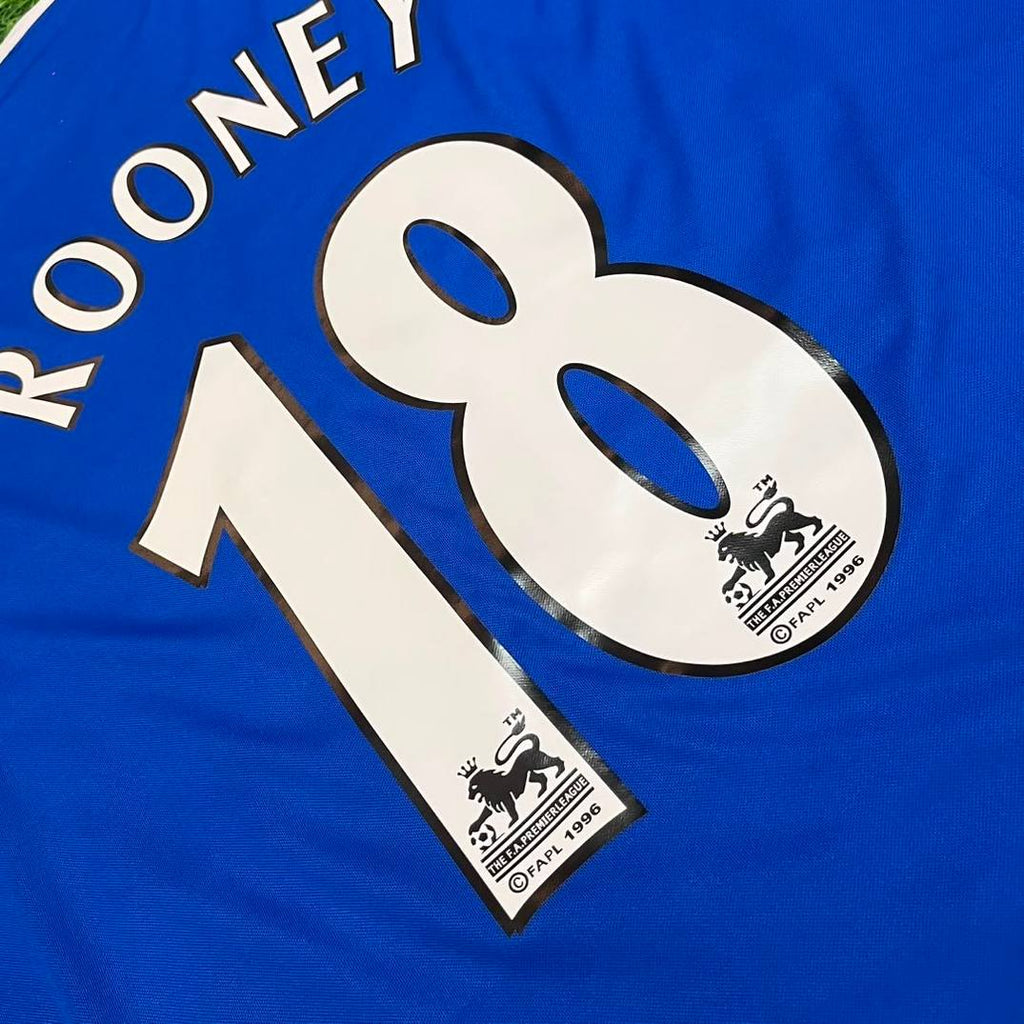 Wayne Rooney #18 Everton Fc Blue Retro Football Jersey