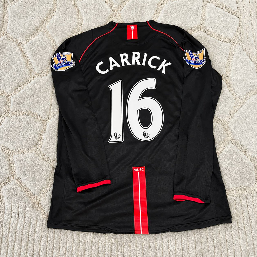 Michael Carrick 2007-2008 Manchester United Black Retro Jersey Trikot Camiseta Maillot