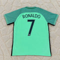 Cristiano Ronaldo Portugal EURO 2016 Green Retro Football Jersey Trikot Maillot