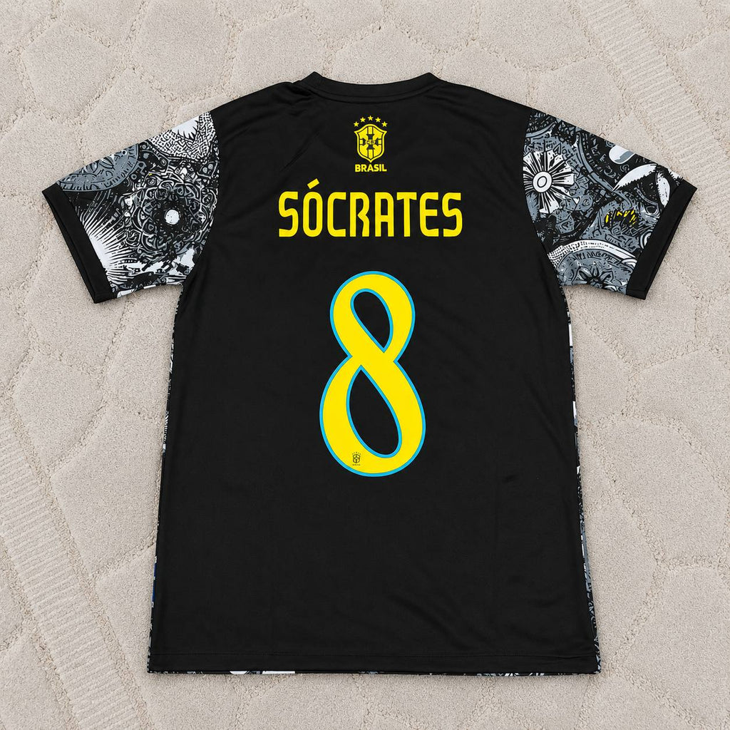 Sócrates Brazil Iconic Retro Football Jersey Trikot Maglia Soccer Shirt