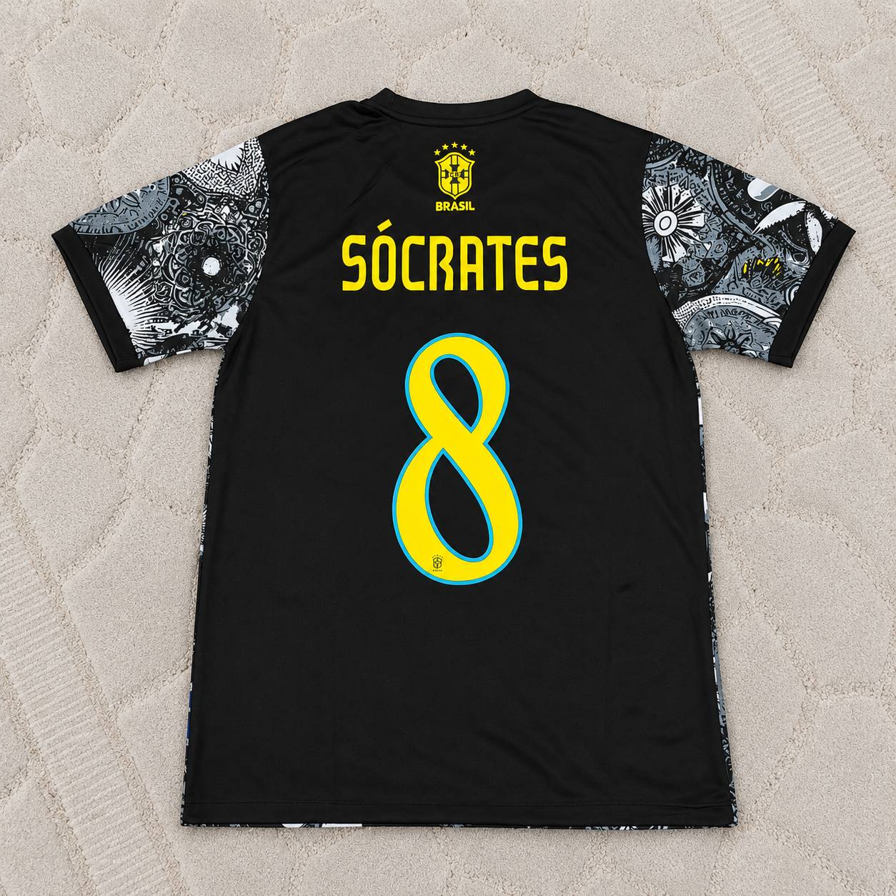 Sócrates Brazil Iconic Retro Football Jersey Trikot Maglia Soccer Shirt