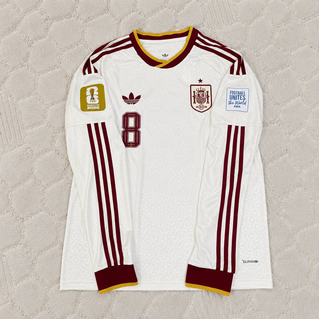 Fabián Ruiz Peña #8 Spain 2026 World Cup Away Long Sleeve Jersey Trikot Maillot