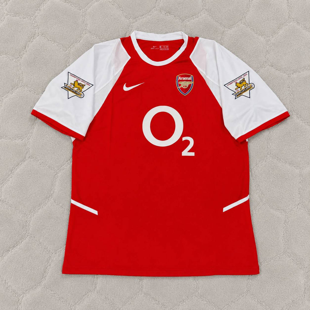 Sol Campbell 23 Arsenal 2002/03 EPL Patch Home Retro Football Jersey Kit