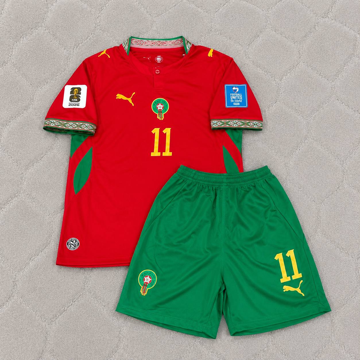 Ismael Saibari #11 Morocco 2026 World Cup Kıds Football Jersey