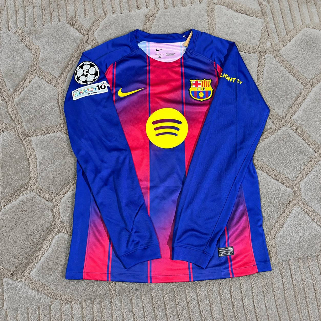 Lamine Yamal #10 - Barcelona 2025-2026 Long Sleeve Jersey Kit Soccer Shirt - Trikot Maillot