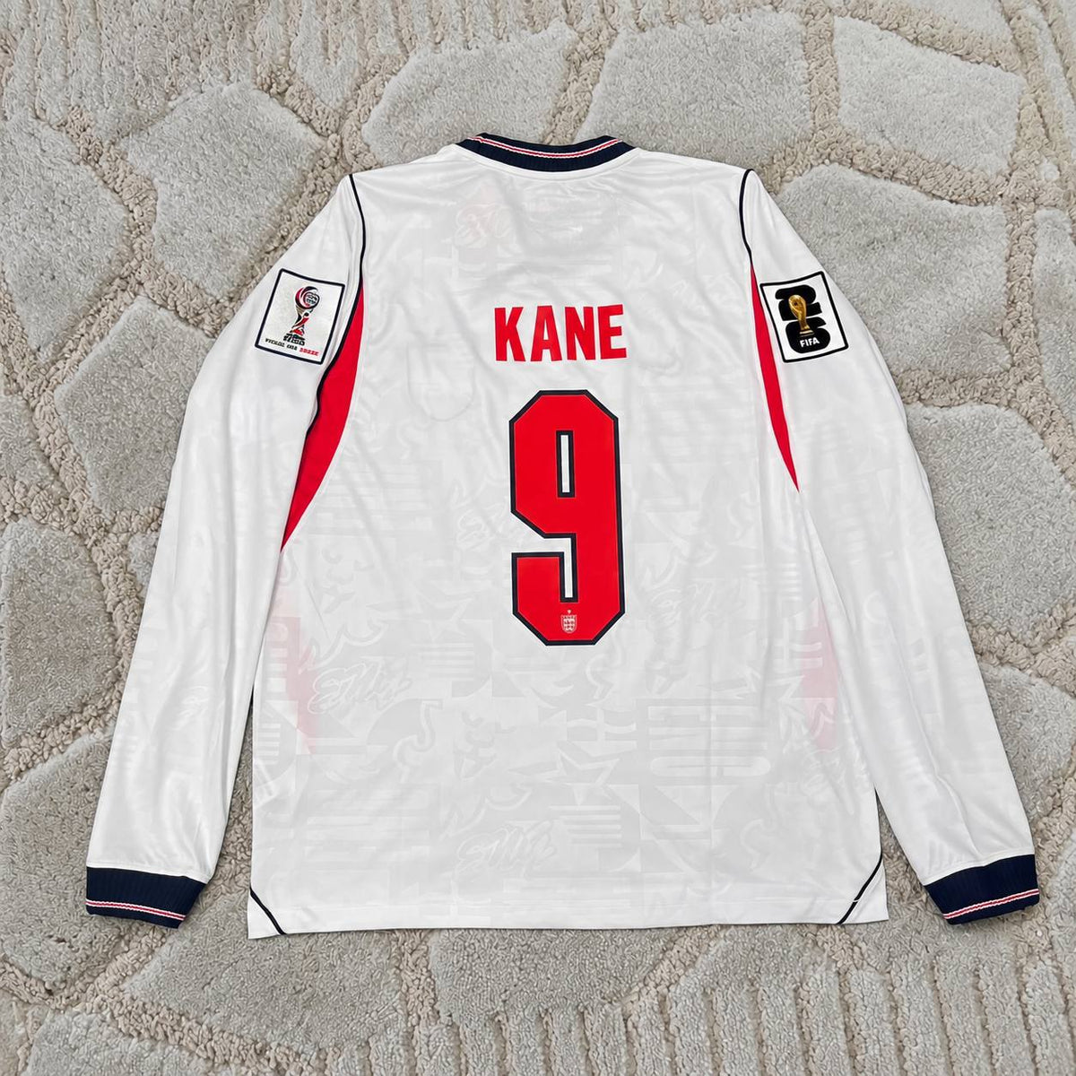 Harry Kane #9 England 2026 World Cup Home White Long Sleeve Football Shirt - Jersey Kit - Trikot Maillot