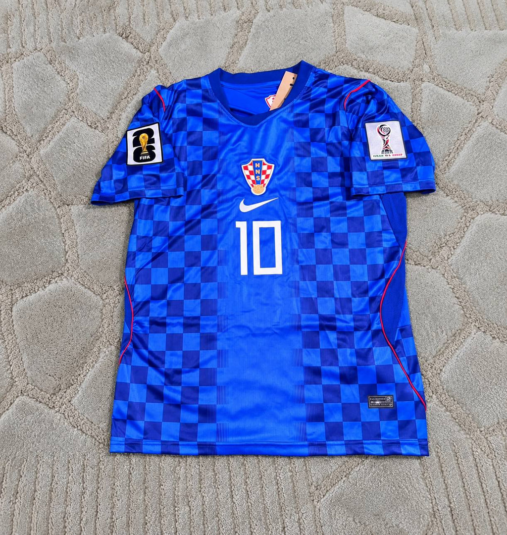 Luka Modric Croatia 2026 World Cup Away Blue Football Shirt - Jersey Kit - Trikot Maillot