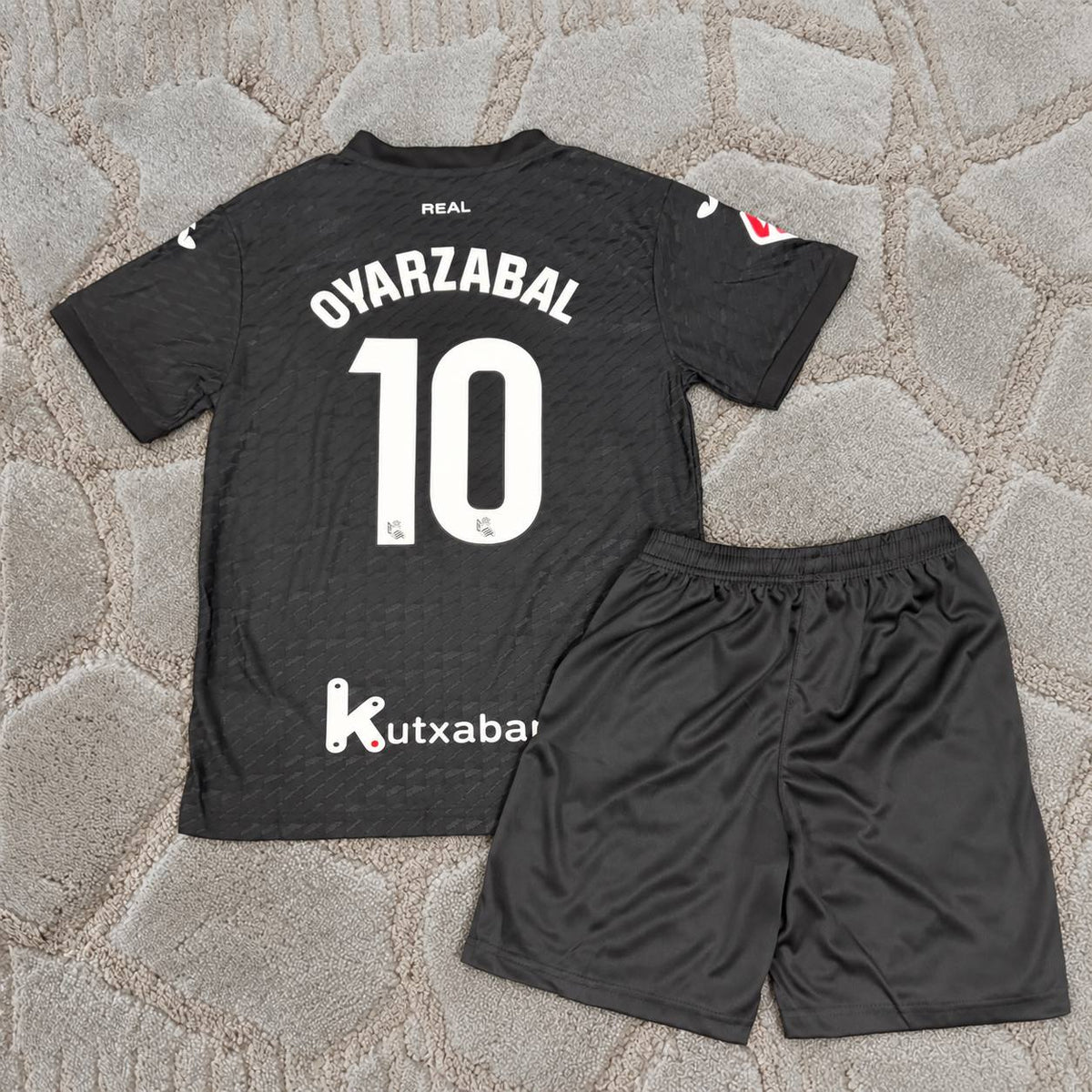 Mikel Oyarzabal #10 Real Sociedad New Season 2027 Away Black Kids Jersey – La Liga Matchday Edition