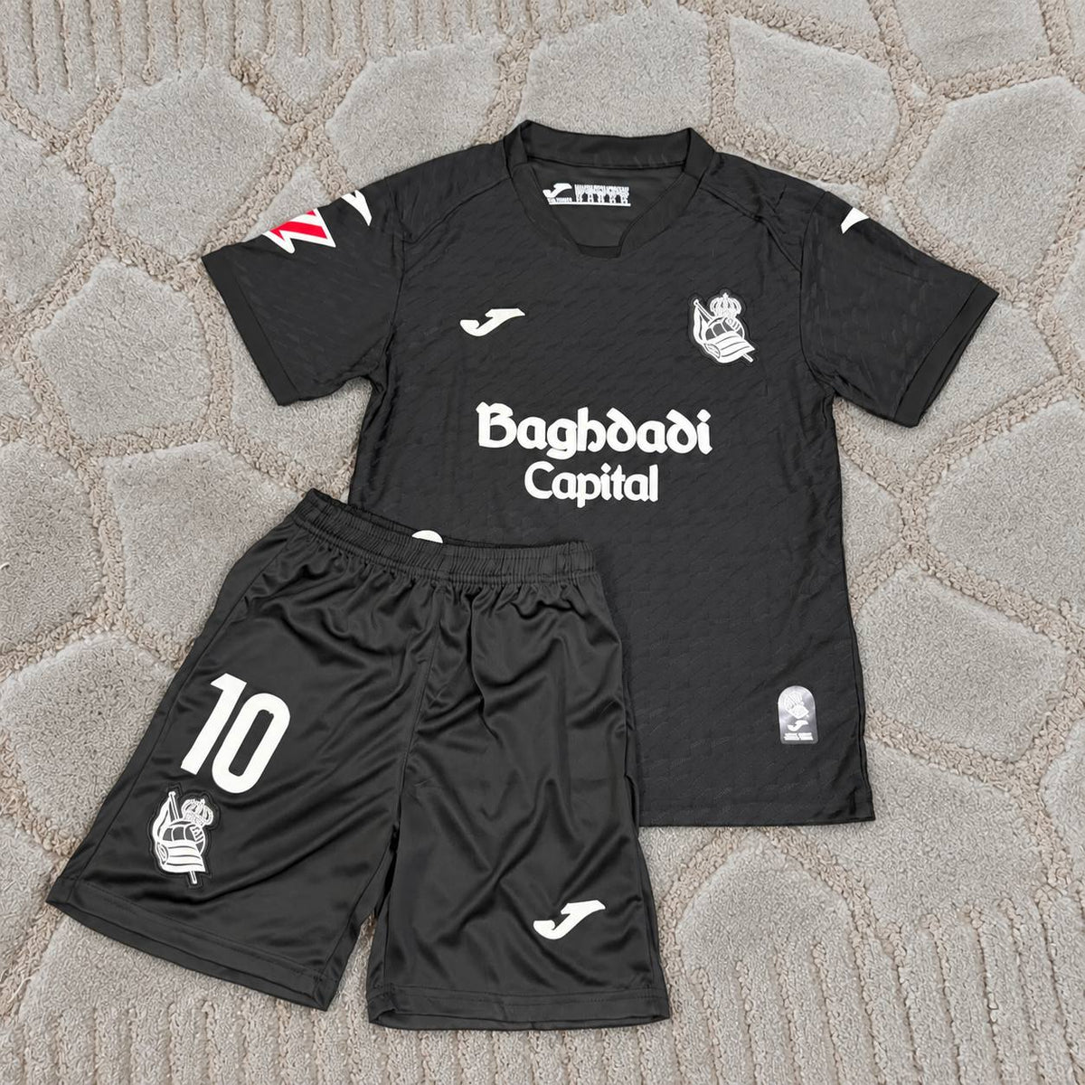 Mikel Oyarzabal #10 Real Sociedad New Season 2027 Away Black Kids Jersey – La Liga Matchday Edition
