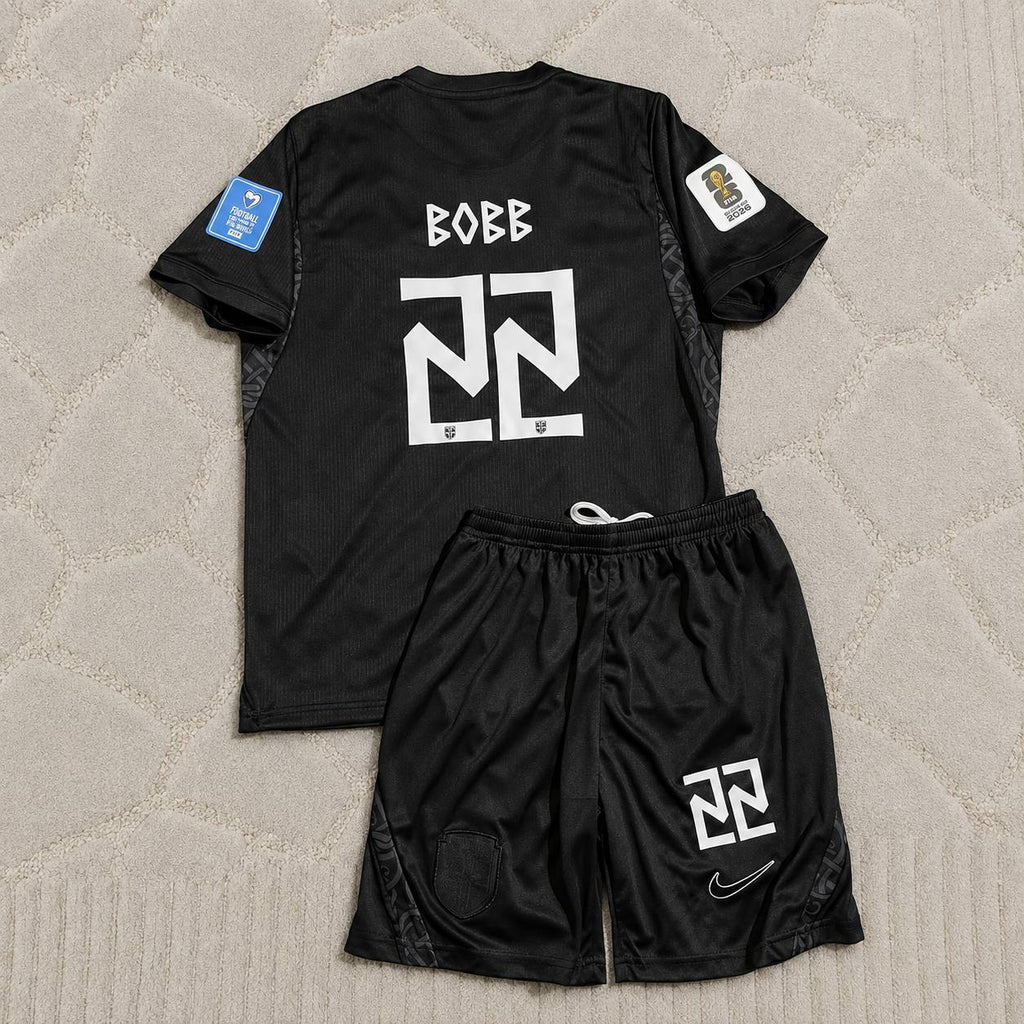 Oscar Bobb #22 Norway 2026 World Cup Away Black KIDS Football Jersey