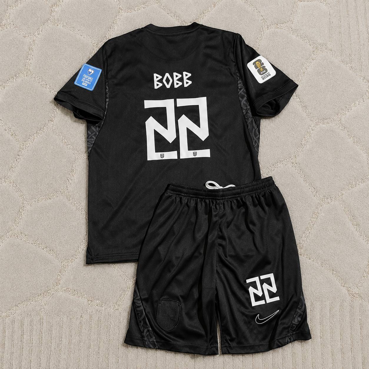 Oscar Bobb #22 Norway 2026 World Cup Away Black KIDS Football Jersey