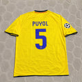 Carles Puyol 2008-09 Barcelona Yellow Retro Jersey