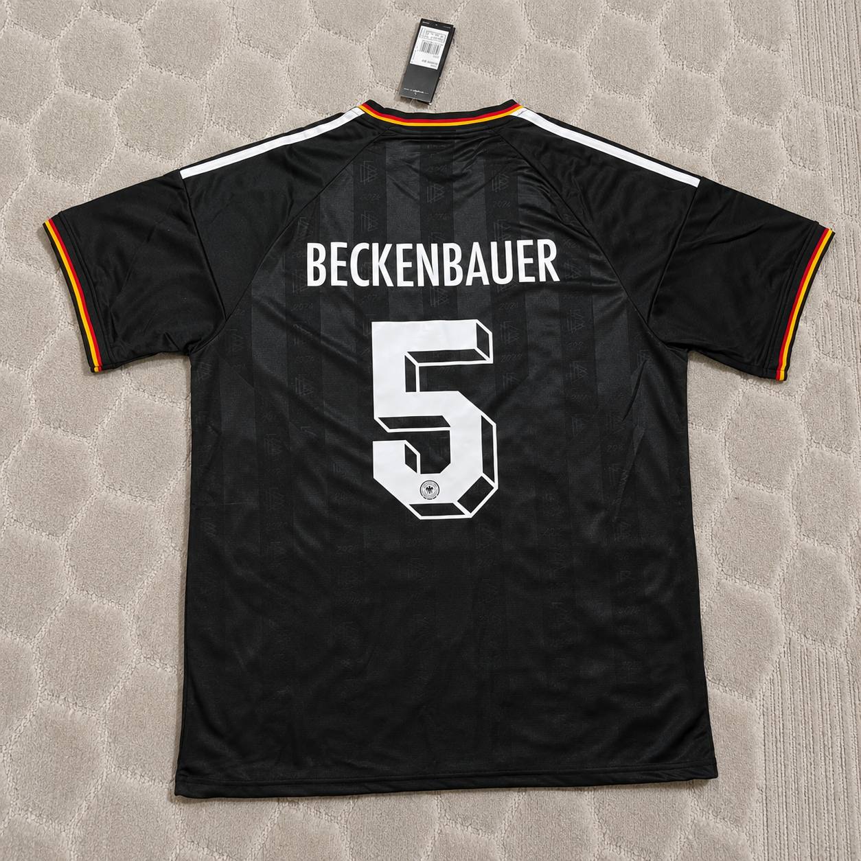 Franz Beckenbauer 5# Germany Black Retro Vintage Football Jersey