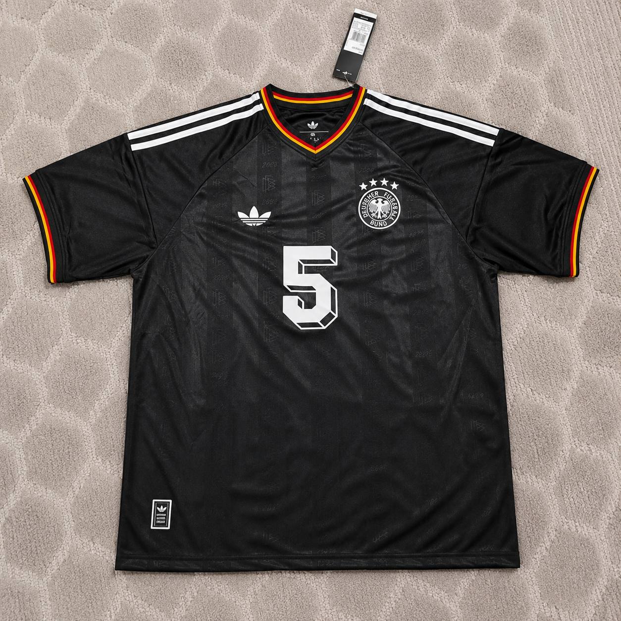 Franz Beckenbauer 5# Germany Black Retro Vintage Football Jersey
