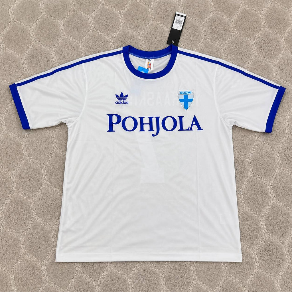 Finland Suomi Haaskivi 1982 Home Retro Football Shirt Jalkapallopaita