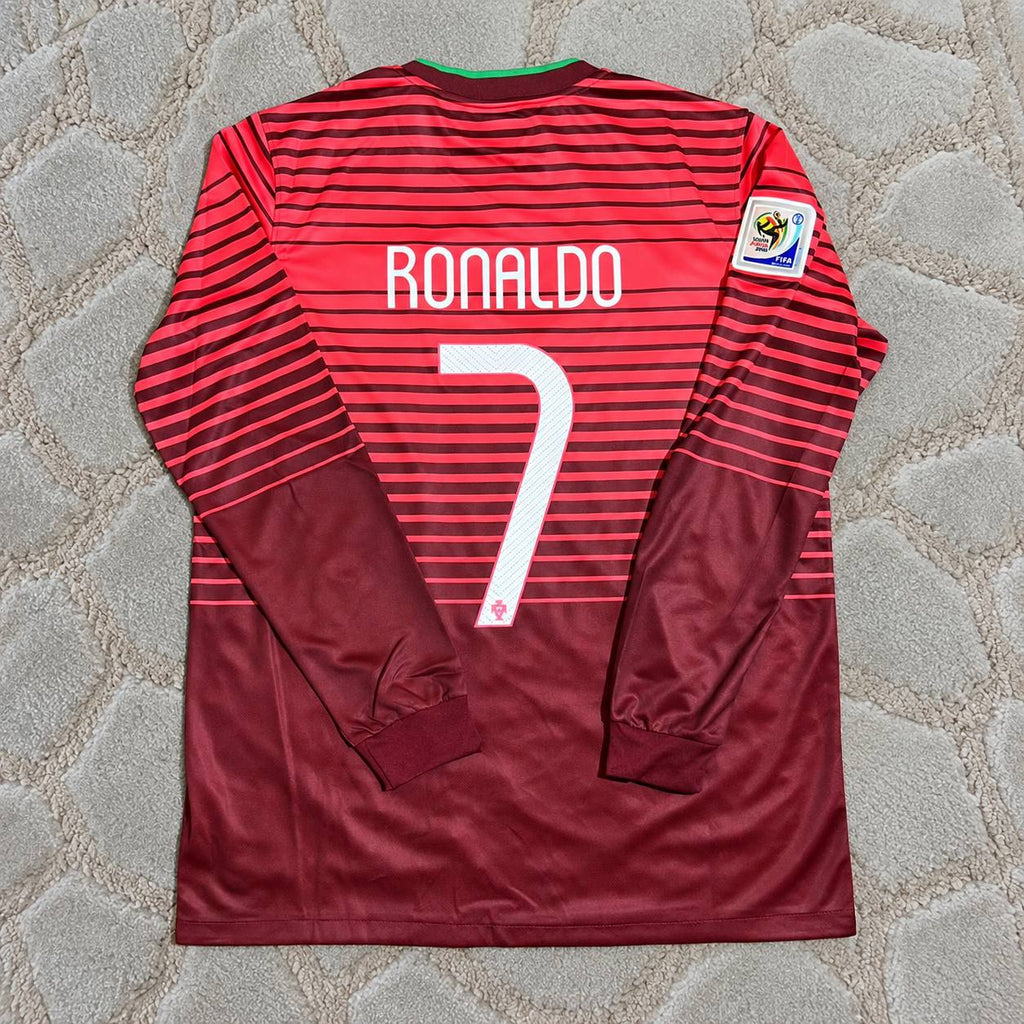 Cristiano Ronaldo #7 Portugal 2014 World Cup Football Shirt Red Long Sleeve Retro Jersey Kit - Trikot Maillot Magliaa