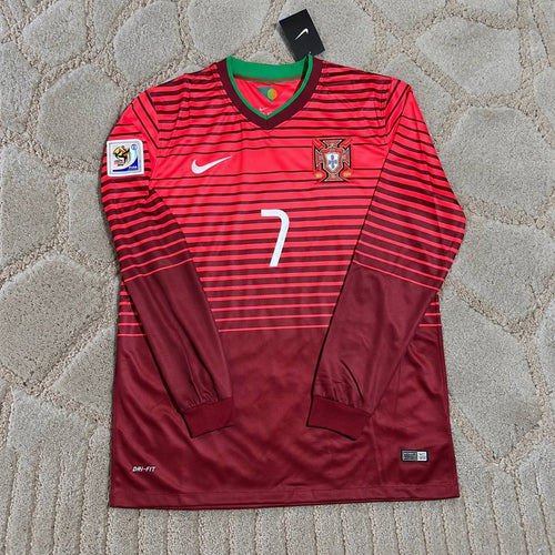 Cristiano Ronaldo #7 Portugal 2014 World Cup Football Shirt Red Long Sleeve Retro Jersey Kit - Trikot Maillot Magliaa