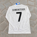 Bastian Schweinsteiger #7 Germany 125 Year Special White Long Sleeve Football Jersey Kit - Trikot Maillot Magliaa