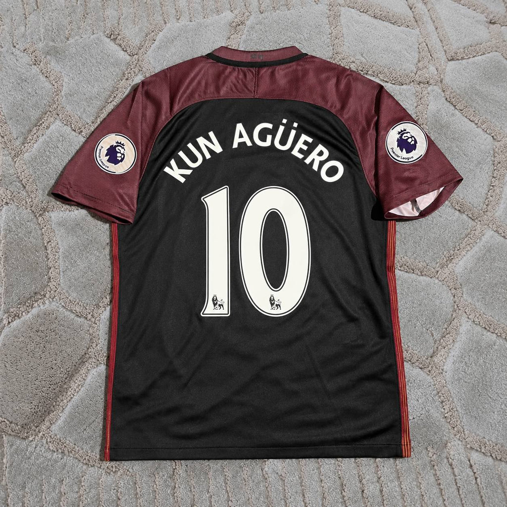 Sergio Kun Aguero #10 Manchester City 2016 2017 Retro Football Shirt - Jersey Kit - Maillot Trikot Maglia