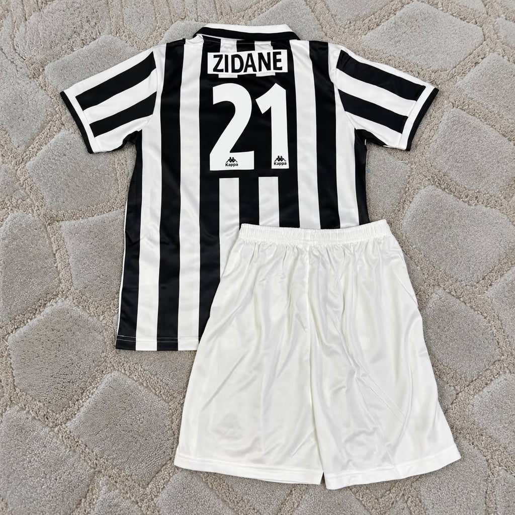Zinedine Zidane #21 Juventus 1996 - 1997 Kids Retro Football Shirt - Jersey Kit - Trikot Maillot Magliaa