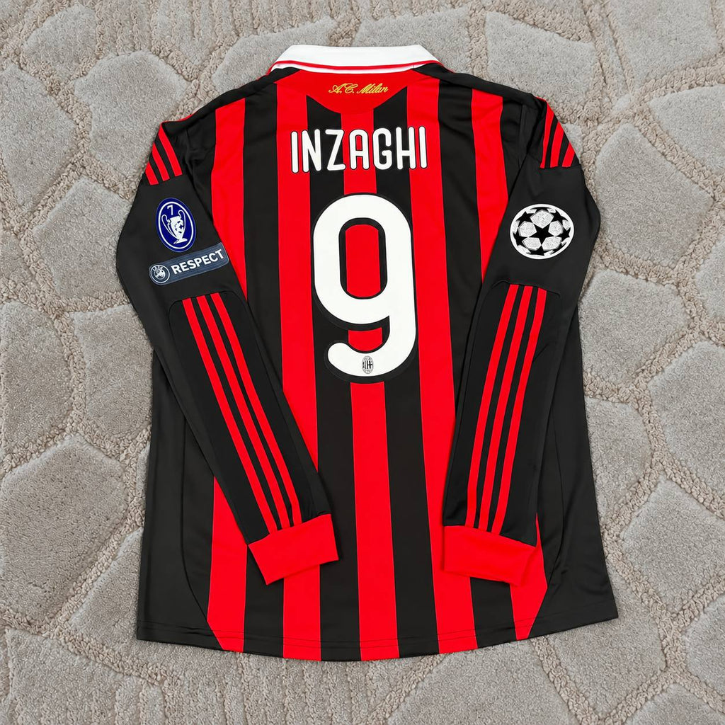 Filippo Inzaghi #9 Milan 2009 2011  Long Sleeve Retro Jersey Kit – Trikot Maillot