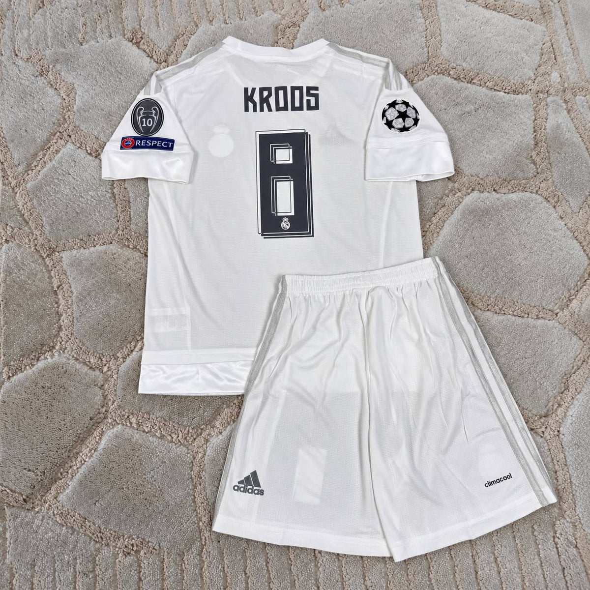 Toni Kroos Real 2016 Final Home White Kids Retro Football Shirt - Jersey Kit - Trikot Maillot Magliaa