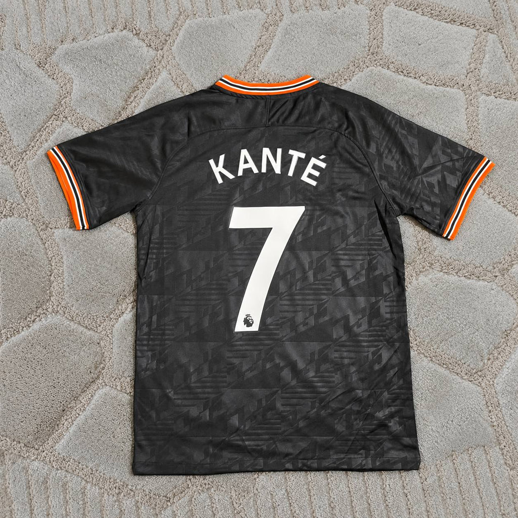 Ngolo Kante #7 Chelsea 2019/2020 Black Retro Football Shirt -  Jersey Kit - Trikot Maillot
