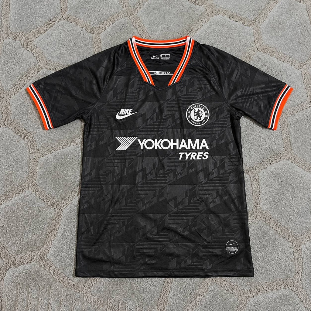 Ngolo Kante #7 Chelsea 2019/2020 Black Retro Football Shirt -  Jersey Kit - Trikot Maillot