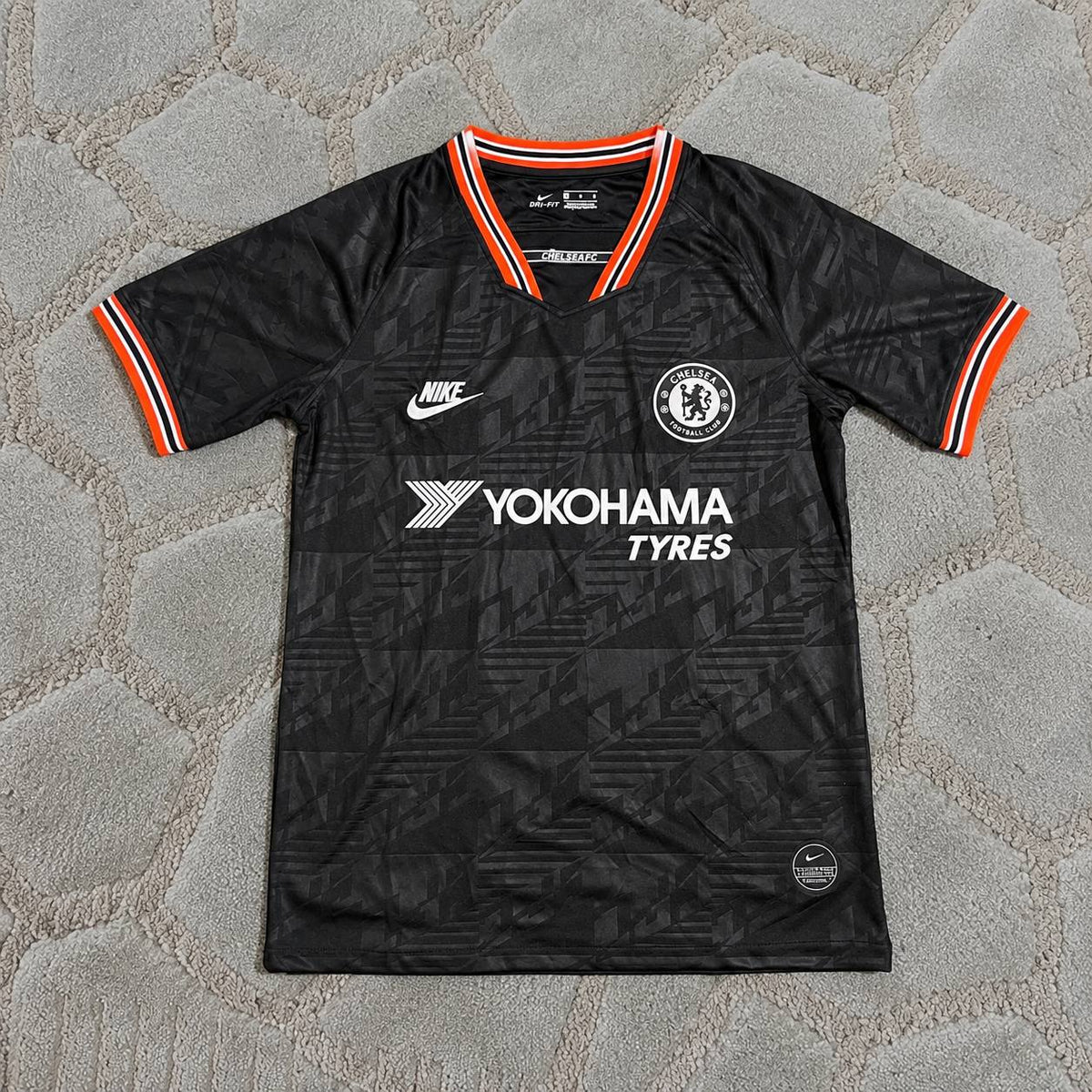 Ngolo Kante #7 Chelsea 2019/2020 Black Retro Football Shirt -  Jersey Kit - Trikot Maillot
