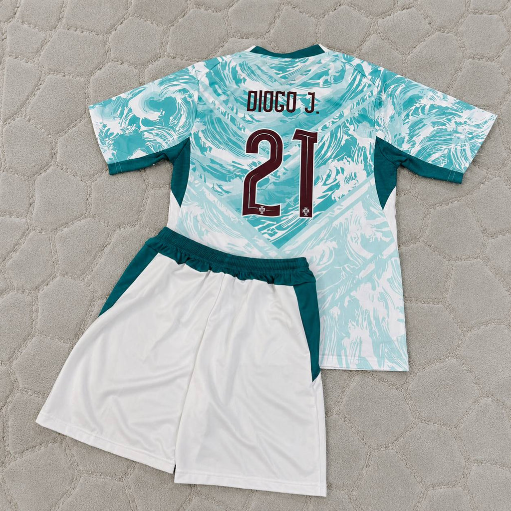 Diogo Jota Portugal 2026 World Cup Kids White Away Football Jersey