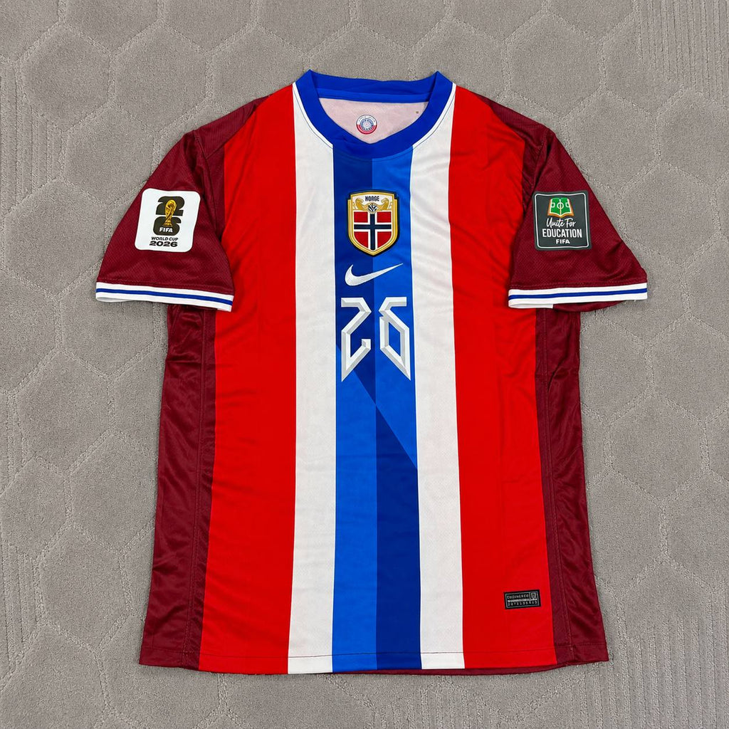 julian-ryerson-norway-2026-world-cup-new-seeaon-red-football-jerey-trikot