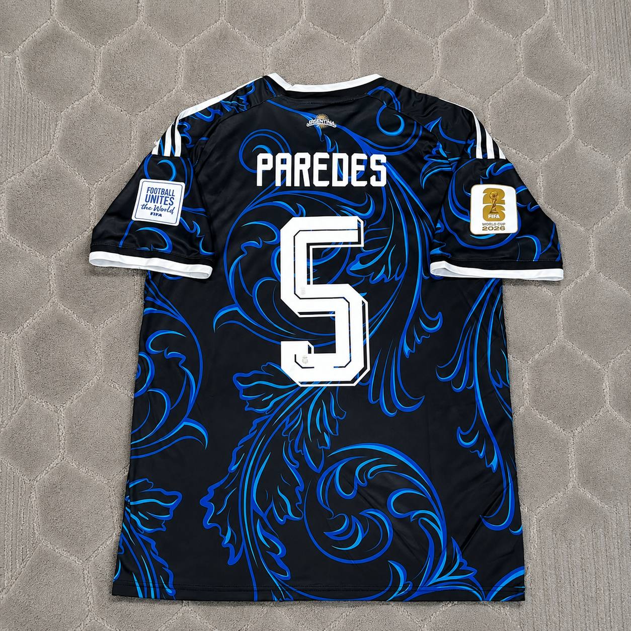 Leandro Paredes #5 Argentina 2026 World Cup New Season Football Jersey Kit