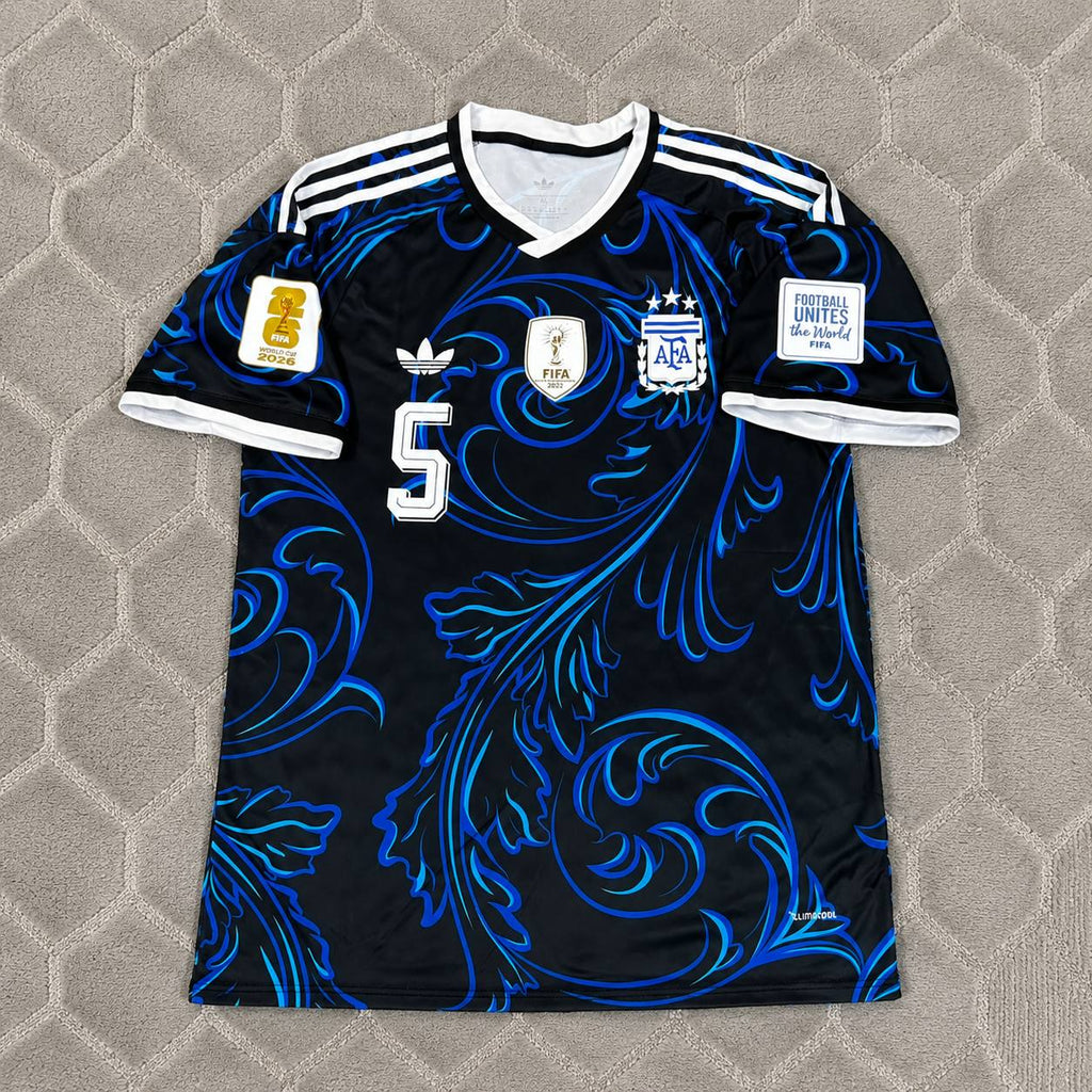 Leandro Paredes #5 Argentina 2026 World Cup New Season Football Jersey Kit