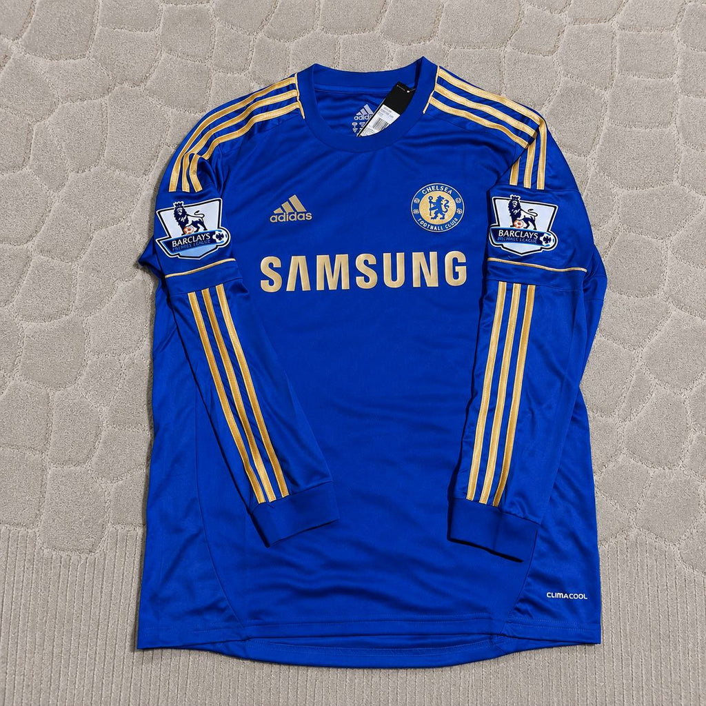 Frank Lampard Chelsea 2012-13 Premier League Patch Blue Retro Football Jersey
