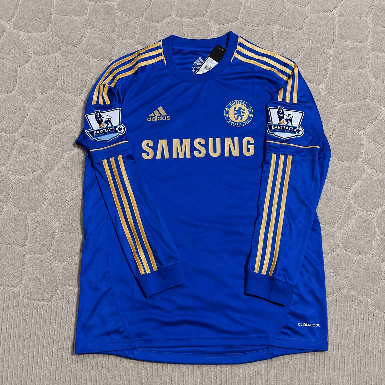 Frank Lampard Chelsea 2012-13 Premier League Patch Blue Retro Football Jersey