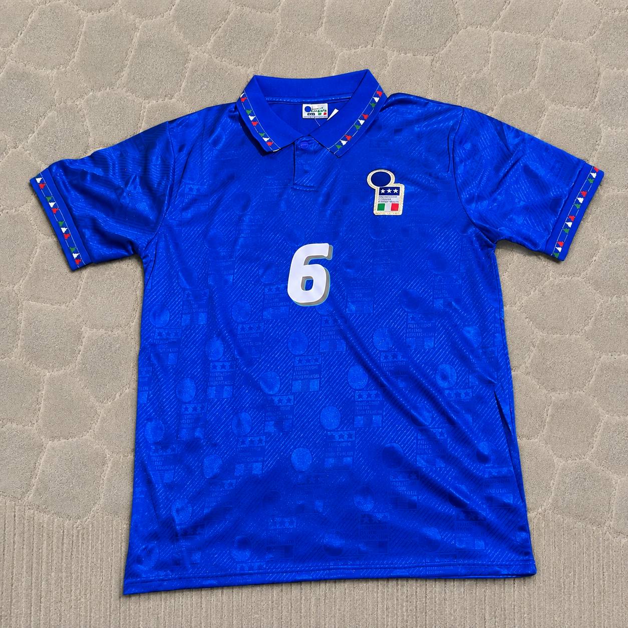Franco Baresi 1994 World Cup Italy Retro Jersey Maillot Trikot Maglia Soccer Shirt