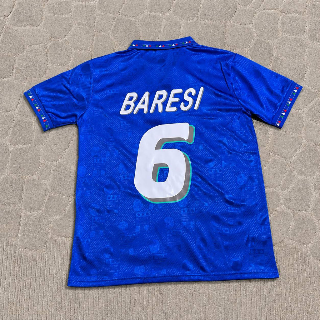 Franco Baresi 1994 World Cup Italy Retro Jersey Maillot Trikot Maglia Soccer Shirt