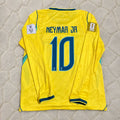 Neymar Jr #10 Brazil 2026 World Cup Long Sleeve Home Yellow Jersey Trikot