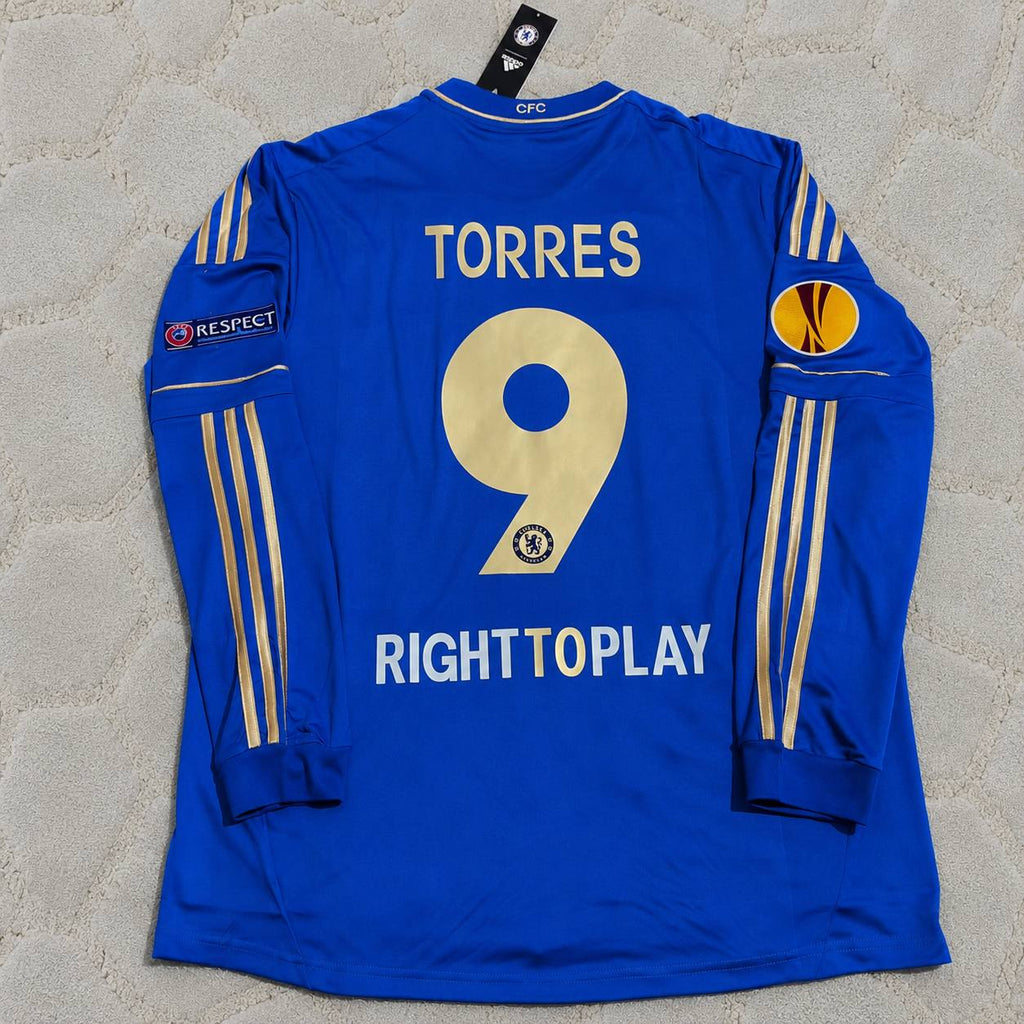 Fernando Torres 9-Chelsea 2013 Europe League Final Amsterdam Blue Retro Football Jersey Soccer Shirt