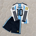 Lionel Messi Argentina 2026 World Cup Kids Long Sleeve Football Jersey Kit