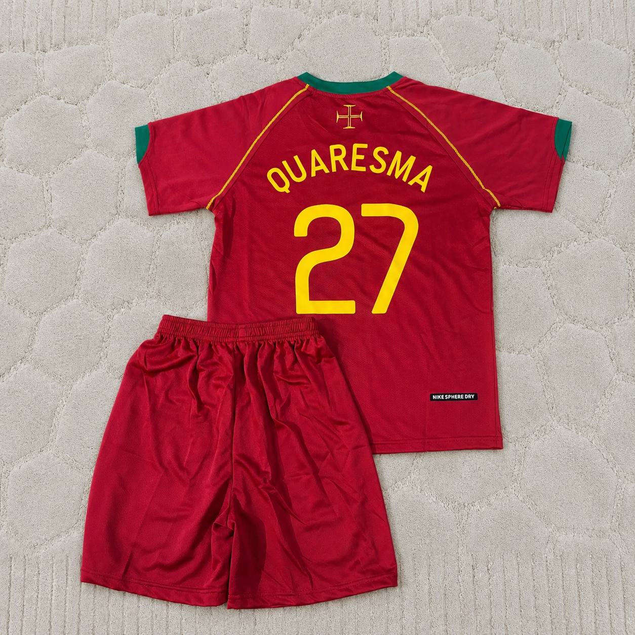 Ricardo Quaresma #27 Portugal 2006 Kids Kit Kinder Trikot Soccer Shirt
