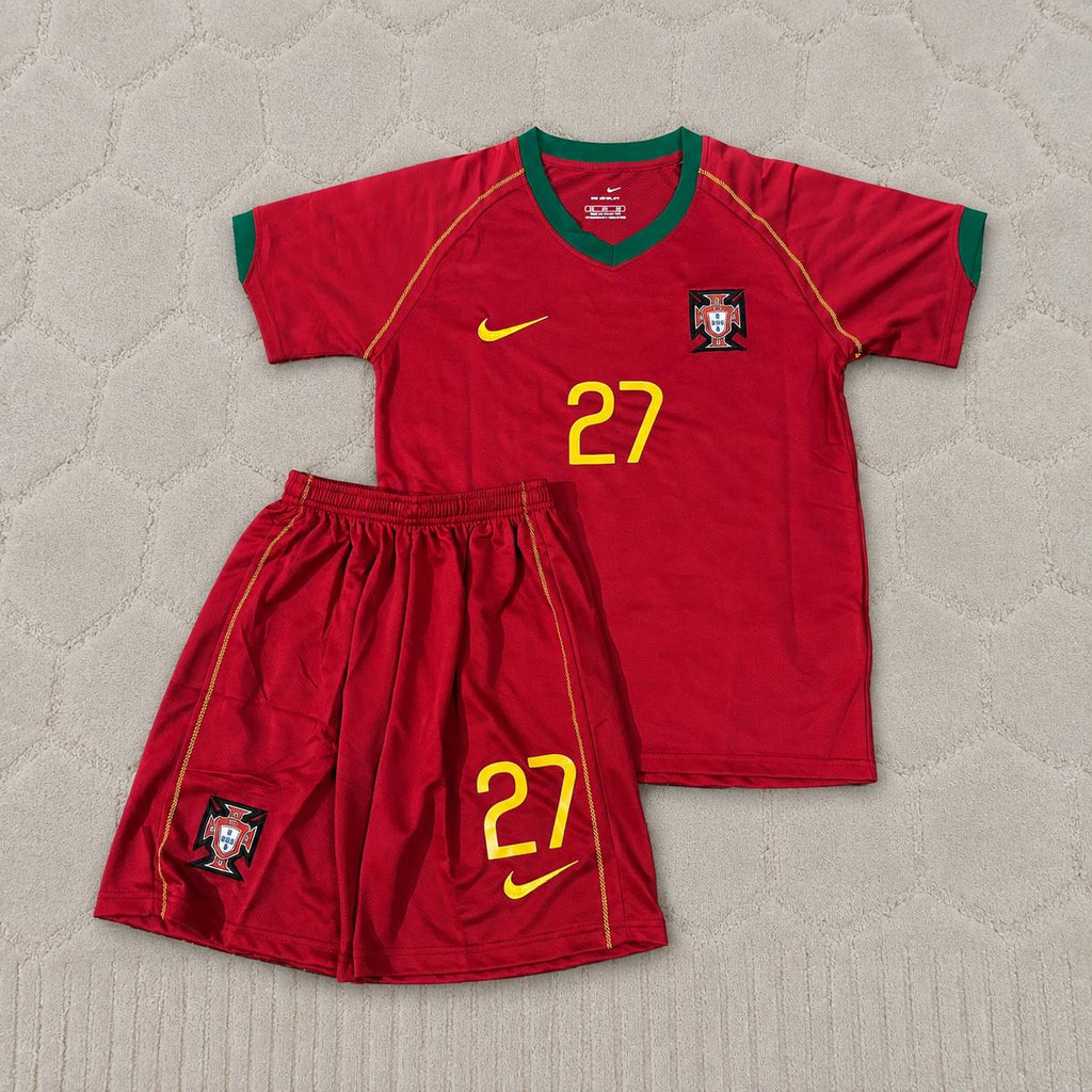 Ricardo Quaresma #27 Portugal 2006 Kids Kit Kinder Trikot Soccer Shirt