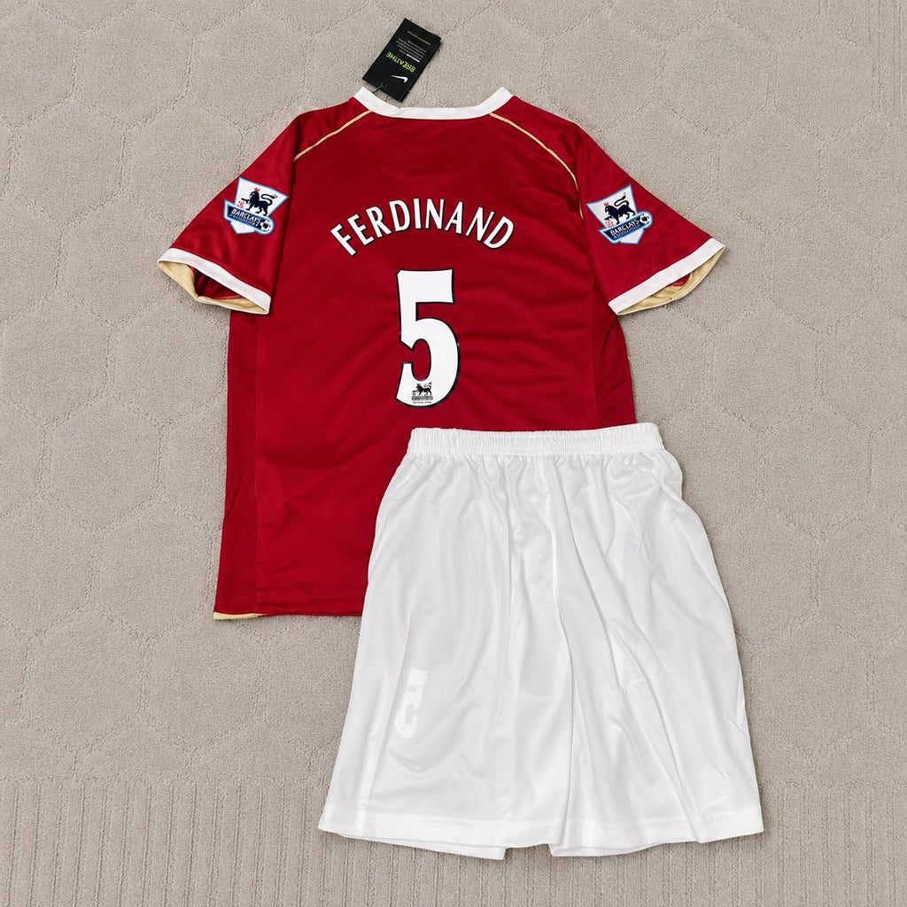 Rio Ferdinand #5 Manchester United 2006-2007 Kids Home Football Jersey