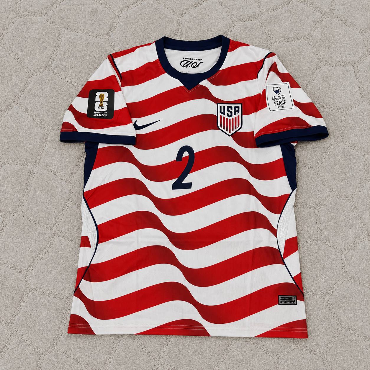 Sergino Dest Usa 2026 World Cup Home Red White Football Jersey